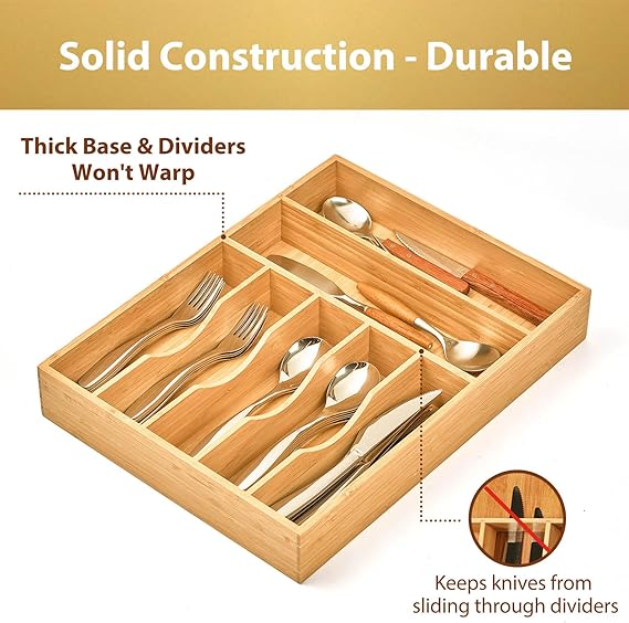ORGANIZADOR DE CUBIERTOS DE BAMBU