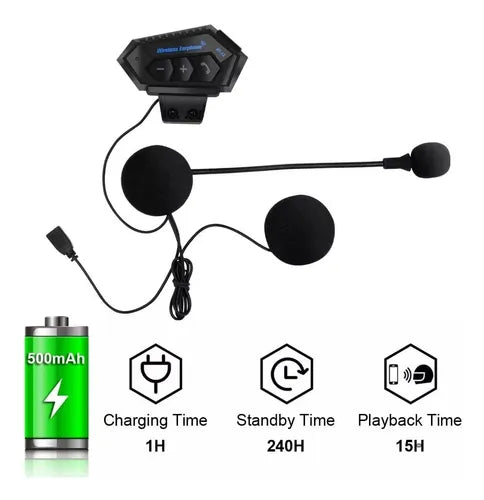 Manos Libres- Bluetooth- Intercomunicador Para Casco Moto