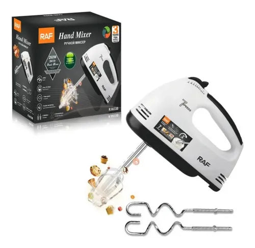 Batidora De Mano Batir Huevo De 260w Uso Domestico Color Negro y Blanco Imagen