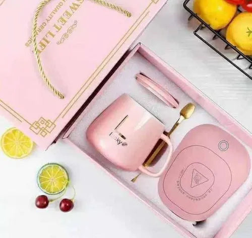 Taza Cerámica Genérica Calentadora 450 Ml Set 1 Unidad