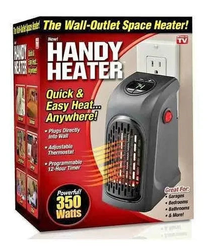 Mini Calefactor + Control Remoto + Pantalla Digital Negro