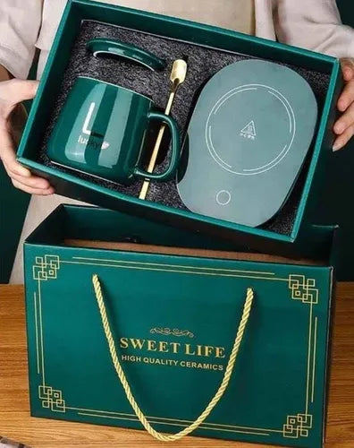 Taza Cerámica Genérica Calentadora 450 Ml Set 1 Unidad