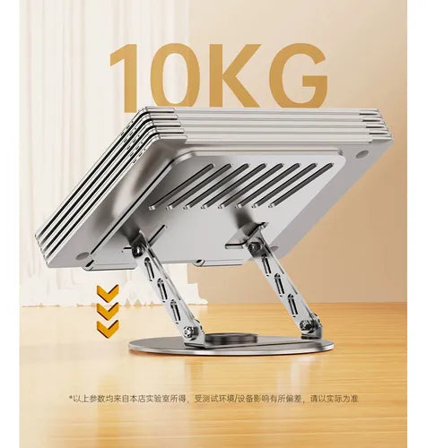 Soporte Laptop Tablet Macbook Aluminio Giratorio 360