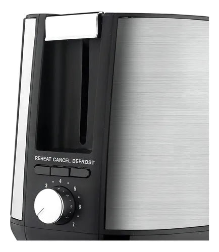 Tostador Calentador De Pan 2 Rebanadas Eléctrico Raf R-507 Color Negro