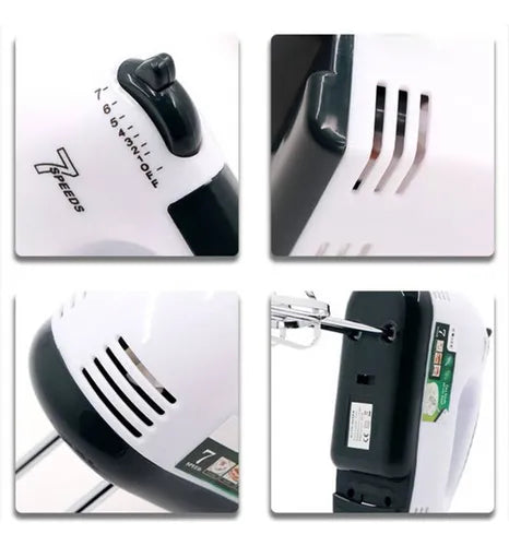 Batidora De Mano Batir Huevo De 260w Uso Domestico Color Negro y Blanco Imagen