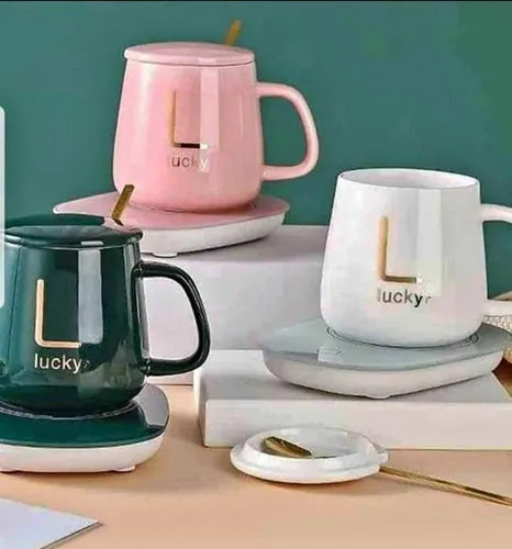 Taza Cerámica Genérica Calentadora 450 Ml Set 1 Unidad