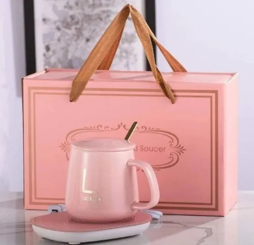 Taza Cerámica Genérica Calentadora 450 Ml Set 1 Unidad