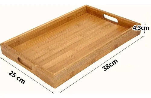 BANDEJA BAMBU CUADRADO 2 PIEZAS