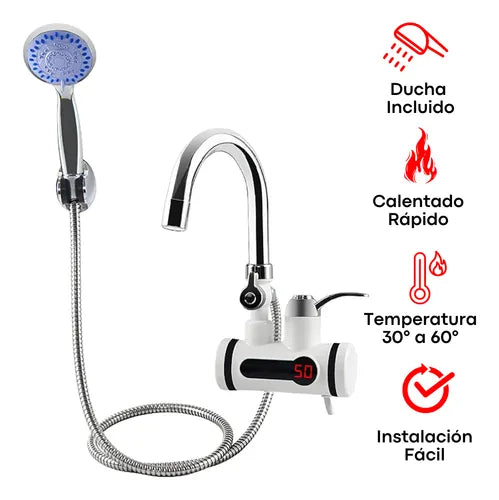 Caño Grifo Eléctrico Calentador De Agua Instantáneo