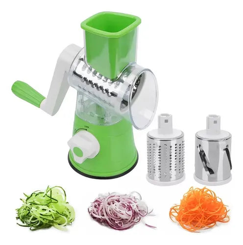 Rallador Cortador Triturador De Verduras Manual 3 En 1