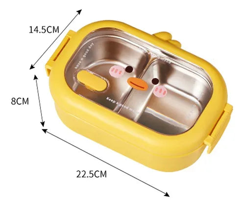 Lonchera Taper Con Divisiones Térmica Acero Inoxidable Kawai