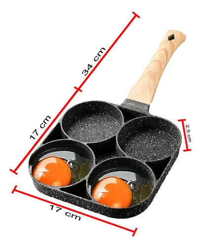 Sartén 17 Cm Antiadherente 4 Divisiones Roca Volcánica