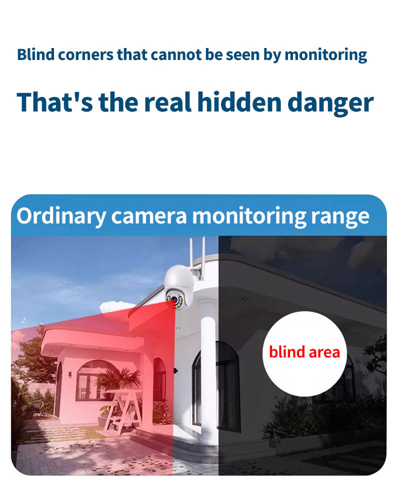 IPC360home 3/4 lente 12/16MP seguridad inalámbrica CCTV cámara exterior 10X Zoom 360 grados impermeable 3,5 pulgadas Color visión nocturna IPC