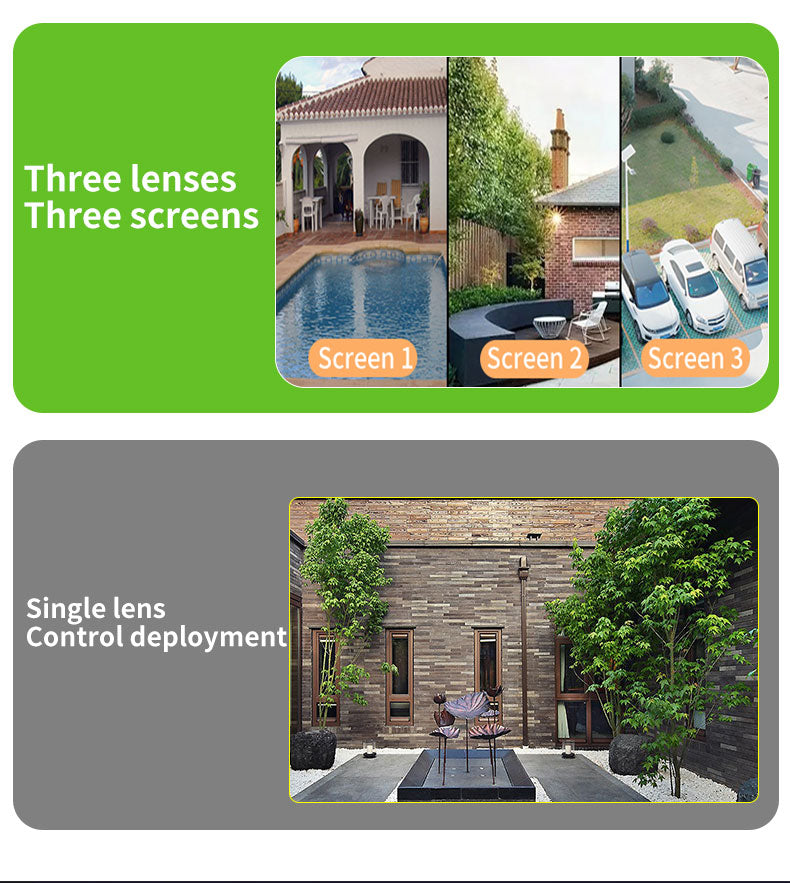 IPC360home 3/4 lente 12/16MP seguridad inalámbrica CCTV cámara exterior 10X Zoom 360 grados impermeable 3,5 pulgadas Color visión nocturna IPC