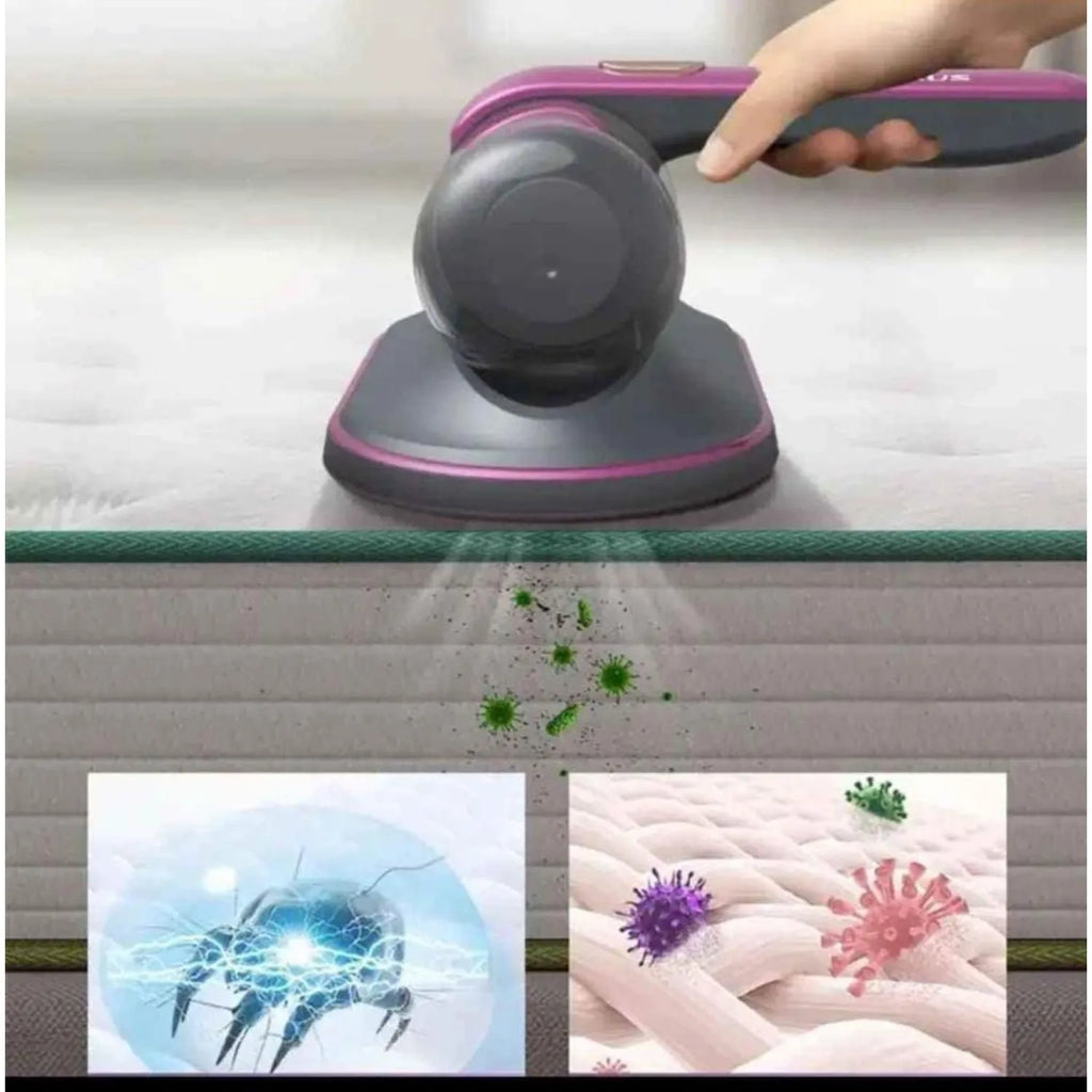 ASPIRADORA INALÁMBRICA DE MANO ANTI ÁCAROS CON LUZ UV