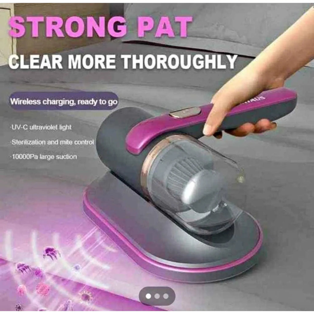 ASPIRADORA INALÁMBRICA DE MANO ANTI ÁCAROS CON LUZ UV