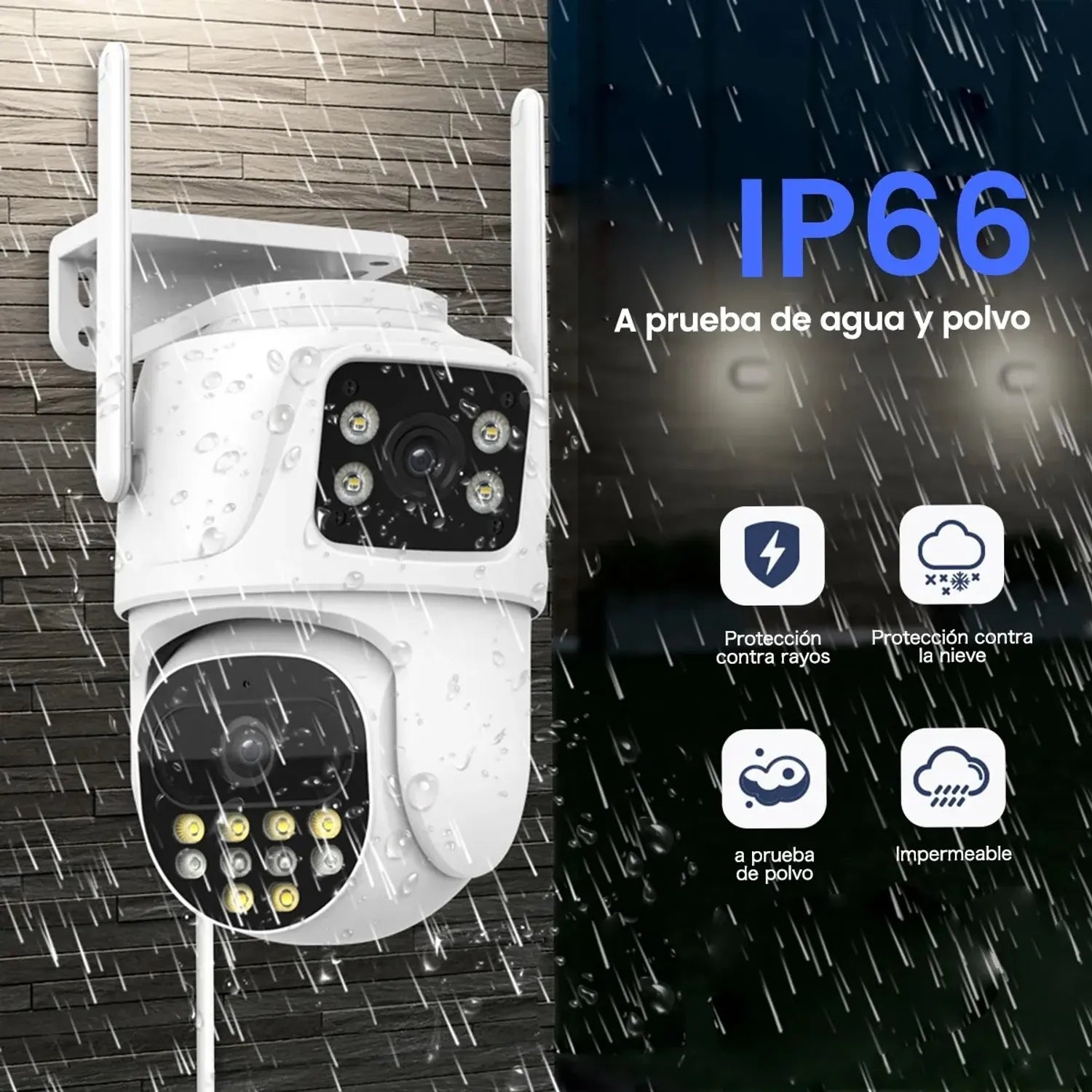 CAMARA PARA EXTERIORES CON DOBLE LENTES LATUN 6MP